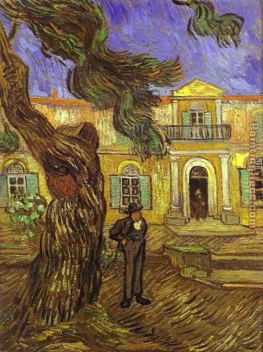 Tree and Man painting - Vincent van Gogh Tree and Man art painting